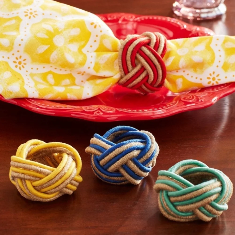 Woven Napkin Rings Set of 4 Box Pioneer Woman New Natural Materials